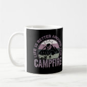 Das Leben ist besser um das Campfire Camping Gesch Kaffeetasse (Links)