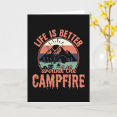 Das Leben ist besser um das Campfire Camping Gesch Karte (Gelbe Blume)