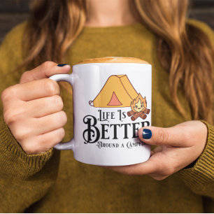 Das Leben ist besser um ein Lagerfeuer herum Kaffeetasse