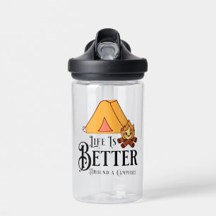 Das Leben ist besser um ein Lagerfeuer herum Trinkflasche