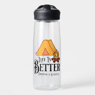 Das Leben ist besser um ein Lagerfeuer herum Trinkflasche