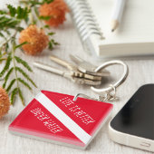 Das Leben ist besser unter der Flagge eines roten Schlüsselanhänger (Vorderseite rechts)