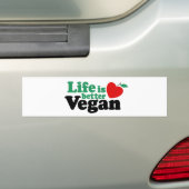Das Leben ist besser Vegan Autoaufkleber (Auf Auto)