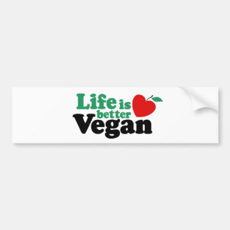 Das Leben ist besser Vegan Autoaufkleber