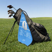 Das Leben ist besser Weiblich Golfer Mit Monogramm Golfhandtuch (Gras)