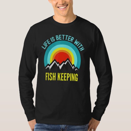 Das Leben ist besser, wenn der Fisch Hobbyist Beha T-Shirt (Vorderseite)