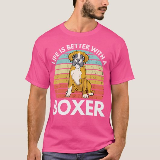 Das Leben ist besser, wenn die Boxer-Niedliche Box T-Shirt (Vorderseite)