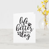 Das Leben ist besser, wenn ein Hund ein Hund Zielv Karte (Gelbe Blume)