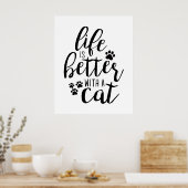 Das Leben ist besser, wenn ein Hund ein Hund Zielv Poster (Küche)