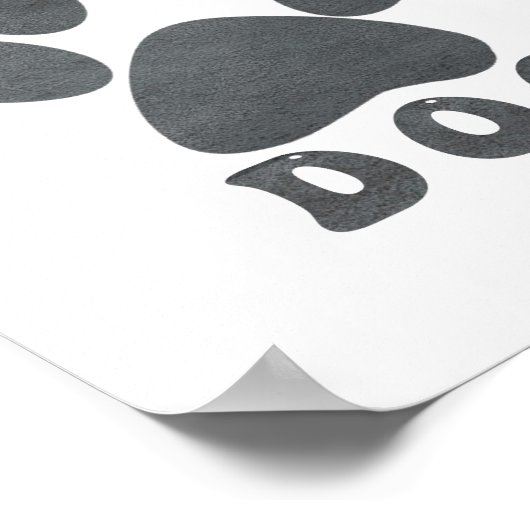 Das Leben ist besser, wenn ein Hund graue Textur h Poster (Ecke)