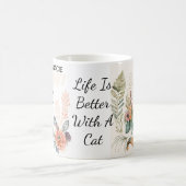 Das Leben ist besser, wenn ein katzeneigener Begle Kaffeetasse (Mittel)