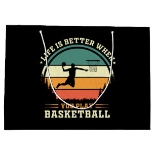 Das Leben ist besser, wenn man Basketball spielt Große Geschenktüte