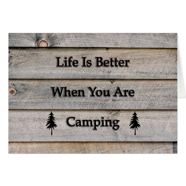 Das Leben ist besser, wenn man Camping ist (Vorderseite (Horizontal))