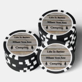 Das Leben ist besser, wenn man Camping ist Pokerchips (Stapel)