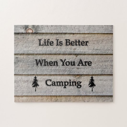 Das Leben ist besser, wenn man Camping ist Puzzle (Horizontal)