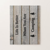 Das Leben ist besser, wenn man Camping ist Puzzle (Vertikal)