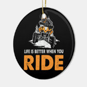 Das Leben ist besser, wenn man die Straße Quad ATV Keramik Ornament (Links)