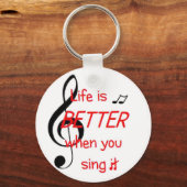 Das Leben ist besser, wenn man es Schlüsselanhänge Schlüsselanhänger (Vorderseite)