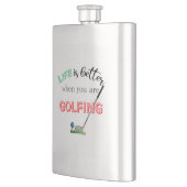 Das Leben ist besser, wenn man Golf spielt, Cool Flachmann (Links)