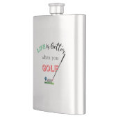 Das Leben ist besser, wenn man Golf spielt, Cool Flachmann (Links)