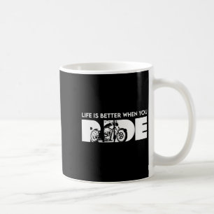 Das Leben ist besser, wenn man mit dem Fahrrad auf Kaffeetasse