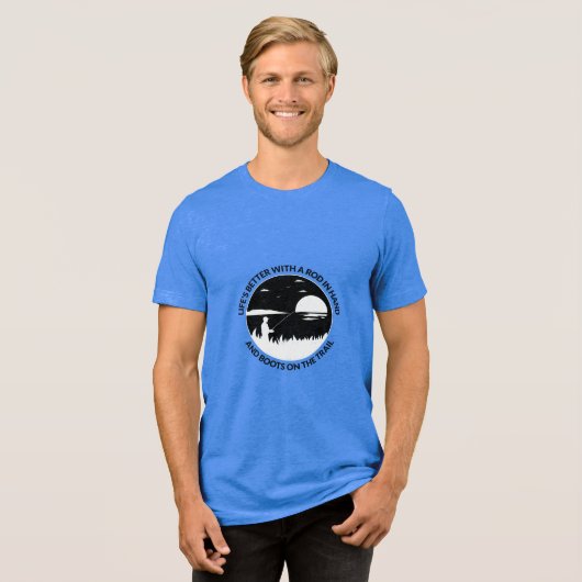 Das Leben ist besser, wenn man mit einer handwerkl Tri-Blend Shirt (Vorderseite voll)