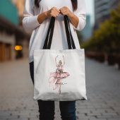 Das Leben ist besser, wenn man mit rosa Ballerina Tasche