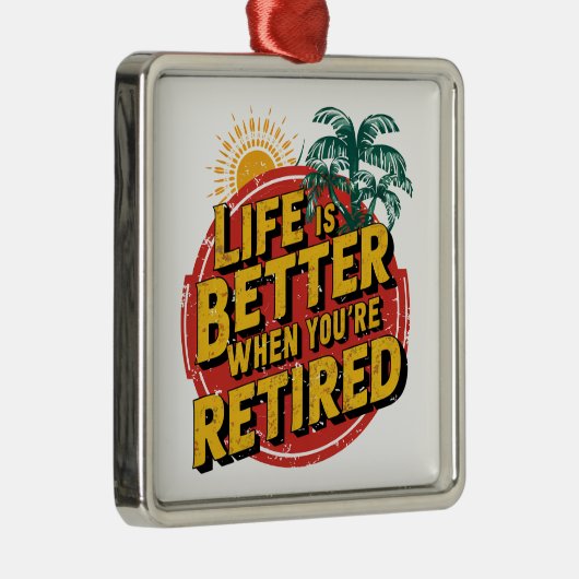 Das Leben ist besser, wenn man müde ist Ornament Aus Metall (Rechts)