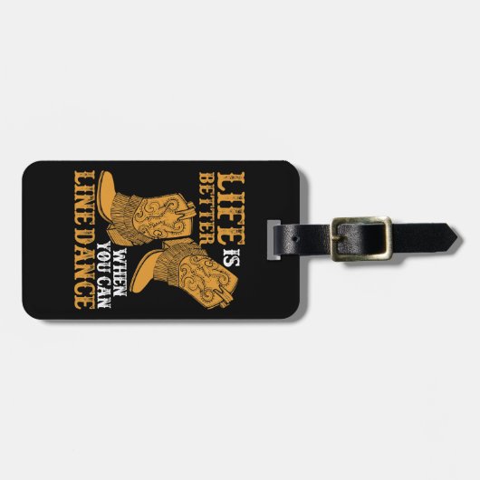 Das Leben ist besser, wenn man Tanz ausrichten kan Gepäckanhänger (Vorderseite horizontal)