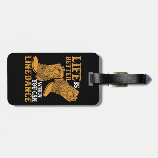 Das Leben ist besser, wenn man Tanz ausrichten kan Gepäckanhänger (Rückseite horizontal)