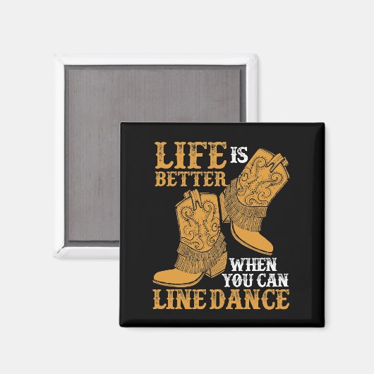 Das Leben ist besser, wenn man Tanz ausrichten kan Magnet (Vorderseite/Rückseite)