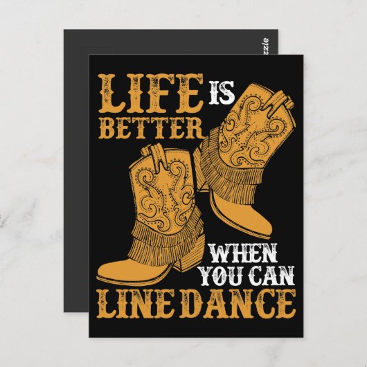 Das Leben ist besser, wenn man Tanz ausrichten kan Postkarte (Vorne/Hinten)