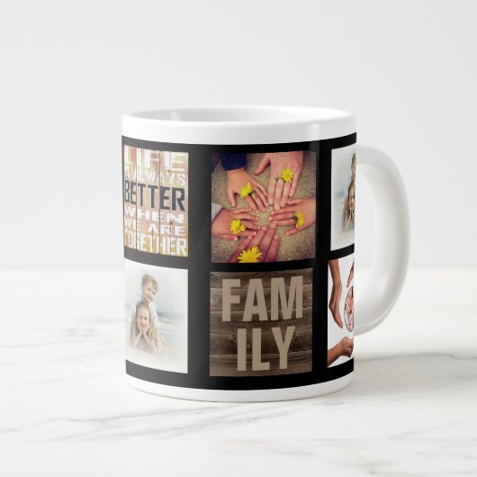 "Das Leben ist besser, wenn wir zusammen sind" Bil Jumbo-Tasse (Vorderseite Rechts)