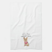 Das Leben ist besser Yorkshire Terrier Geschirrtuch (Vertikal)