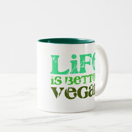 Das Leben ist besser Zweifarbige Tasse (VorderseiteRechts)