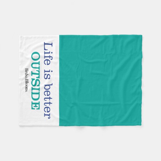 Das Leben ist bessere Außenseite Fleecedecke (Vorderseite (Horizontal))