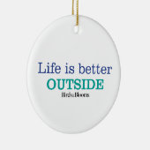 Das Leben ist bessere Außenseite Keramikornament (Rechts)