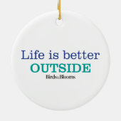 Das Leben ist bessere Außenseite Keramikornament (Hinten)