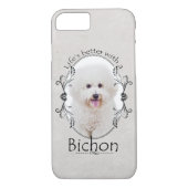 Das Leben ist besserer Bichon Smartphone Fall Case-Mate iPhone Hülle (Rückseite)