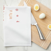 Das Leben ist besserer Pudel Küchentuch (Viertel Falte)