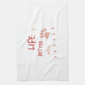 Das Leben ist besserer Pudel Küchentuch (Vertikal)