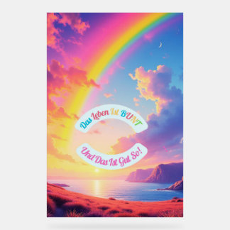 Das Leben ist BUNT Acrylschild