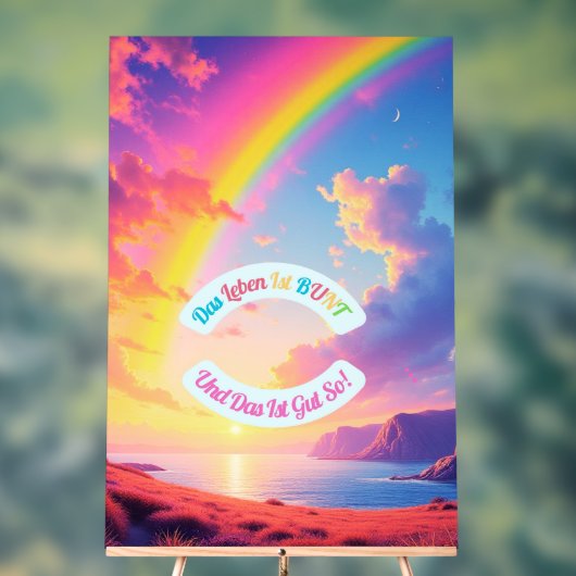 Das Leben ist BUNT Acrylschild (Neutral)