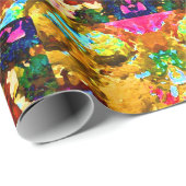 Das Leben ist bunt Geschenkpapier (Rolleneckpunkt)