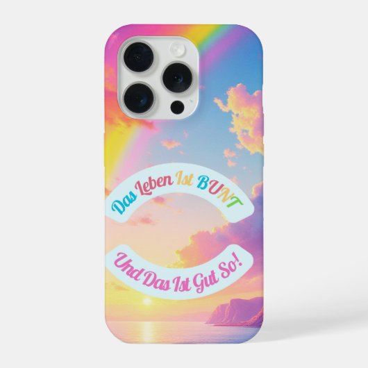 Das Leben ist BUNT iPhone Hülle (Rückseite)