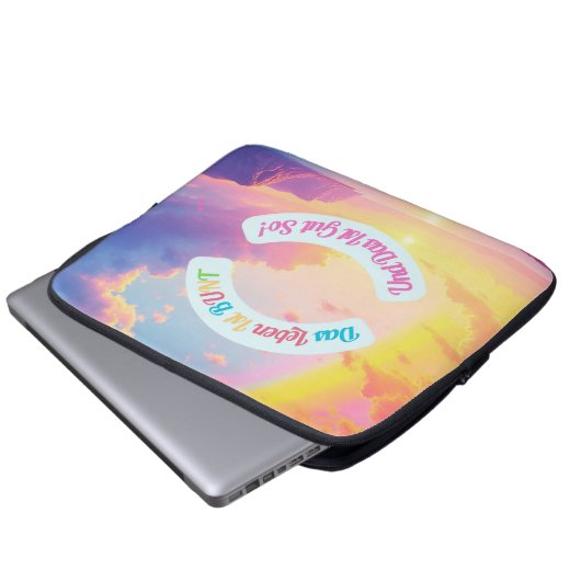 Das Leben ist Bunt Laptopschutzhülle (Vorne Knopf)