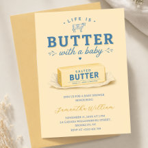 Das Leben ist Butter Mit Einem Baby Gelben Baby Sh