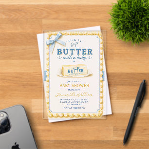 Das Leben ist Butter mit einer Baby-Butter-Baby-Sh Acryleinladungen