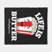 Das Leben ist Butter mit Popcorn Fleecedecke (Vorderseite (Horizontal))