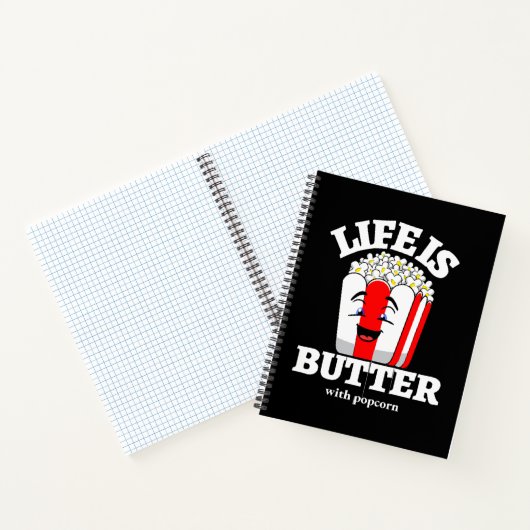 Das Leben ist Butter mit Popcorn Notizblock (Innenseite)